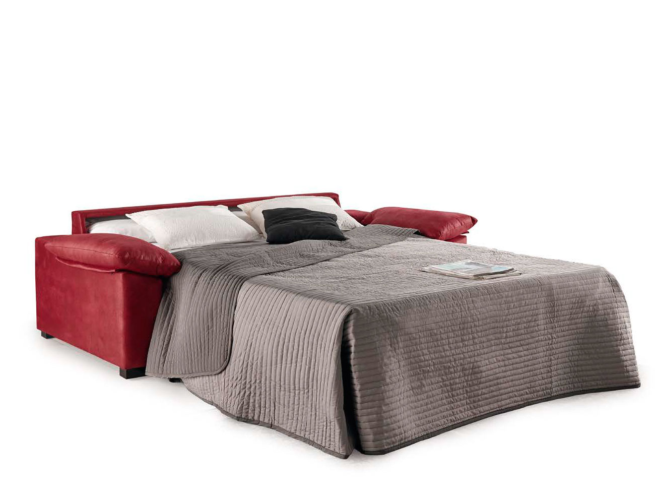 Sofa cama apertura italiano gran calidad leire rojo abierto1