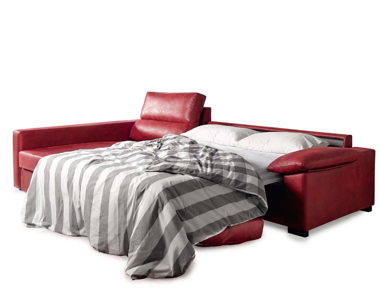 Sofa chaiselongue cama italiana leire rojo 21