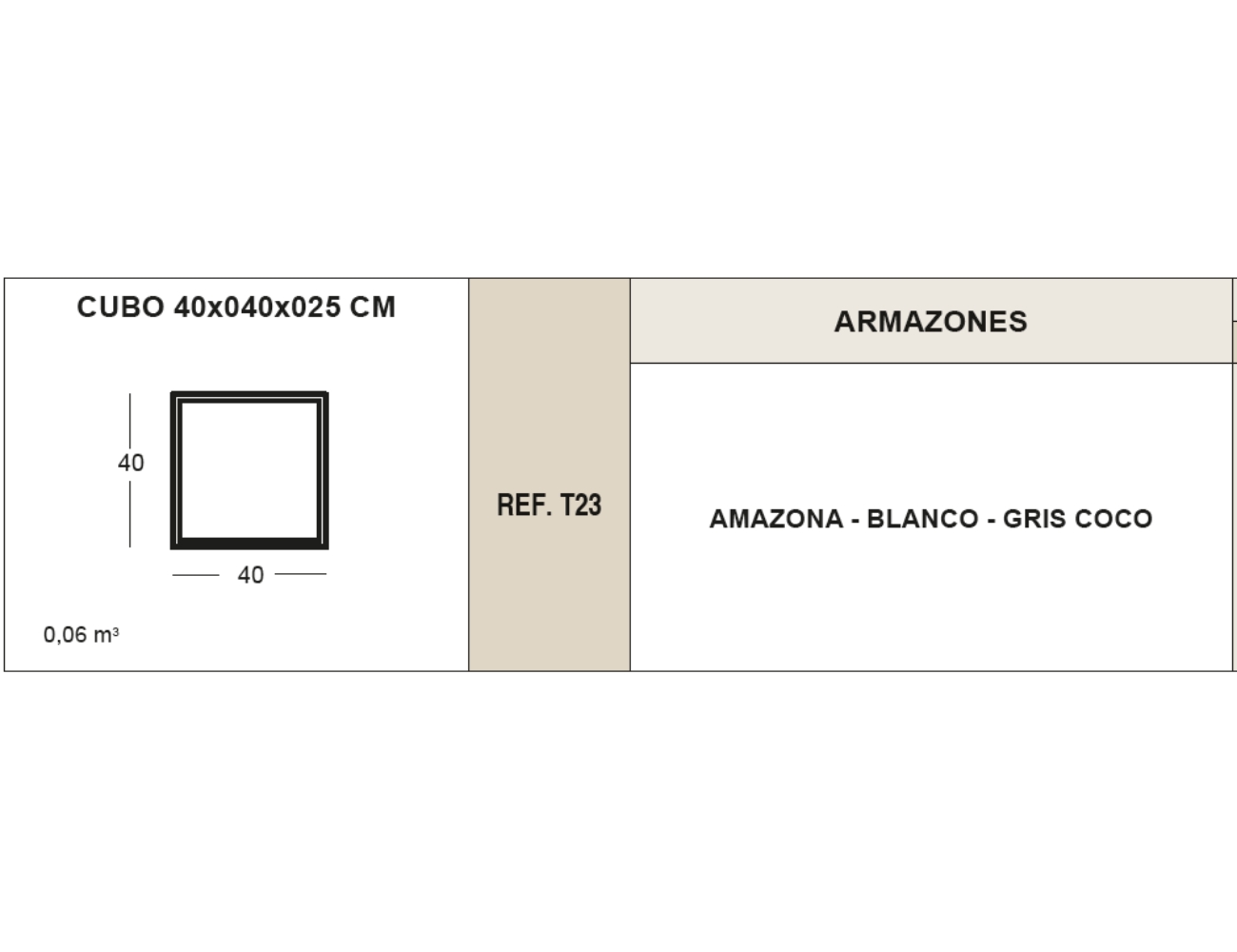 Cubo 40x040x025 cm