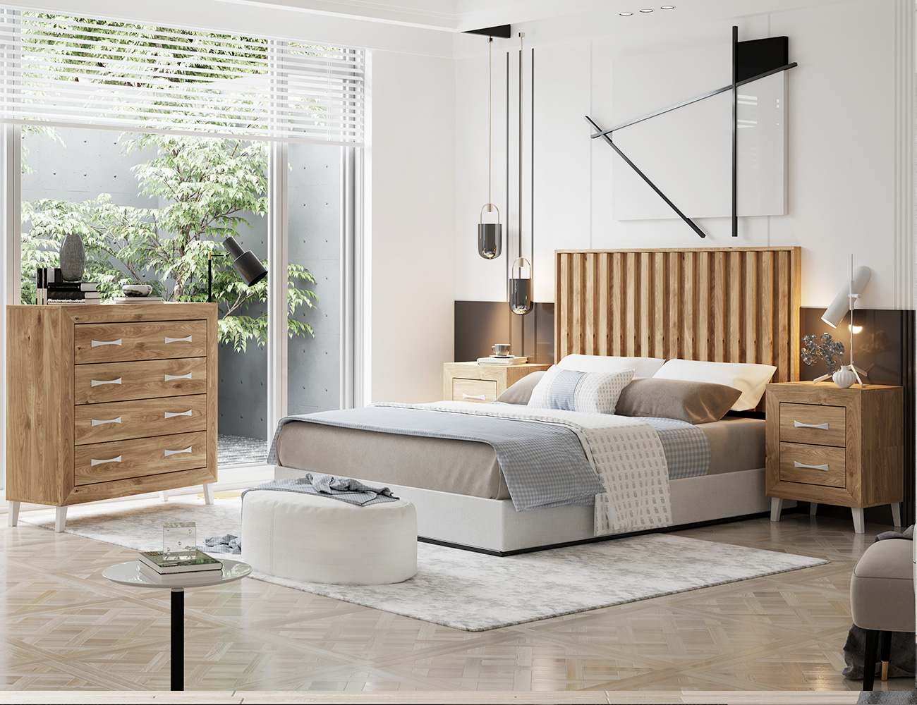 HAUGA Muebles dormitorio, set de 3, blanco - IKEA Chile