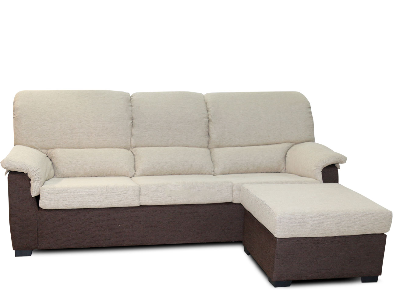 Sofá chaiselongue barato con puf reversible (15285) Factory del