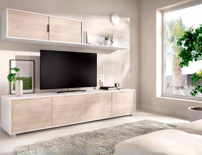 Mueble salon blanco natural